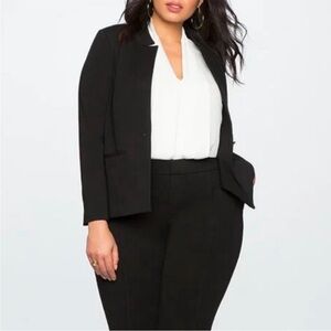 Eloquii | The Ultimate Suit Blazer in Black, Size 16